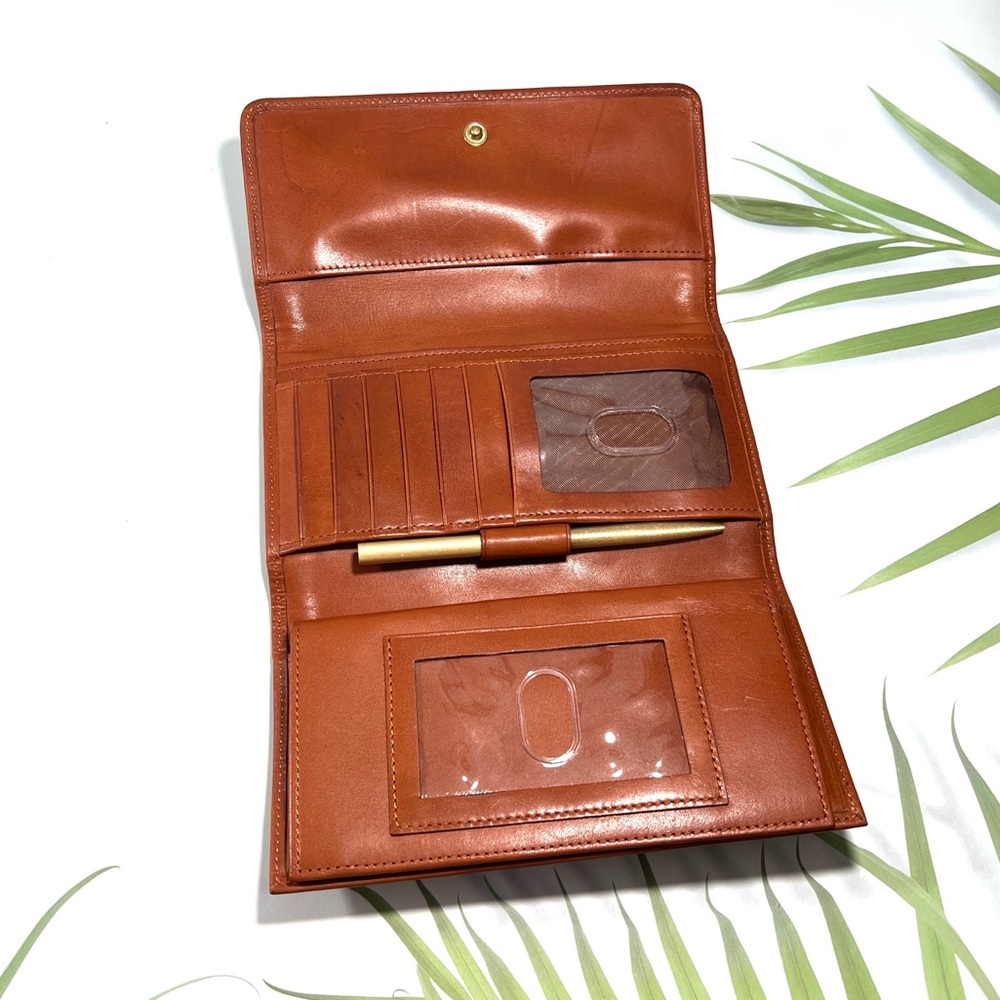 🦆 DOONEY & BOURKE AWL TRIFOLD LEATHER WALLET SNAP IN TAN VINTAGE - Picture 7 of 12